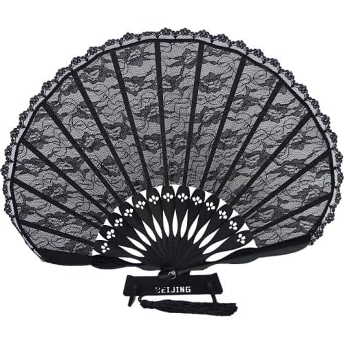 High Quality Wedding Hand Fan Ladies Lace Folding Fan Home Decor Accessories Party Prom Dance Performance Props Gift