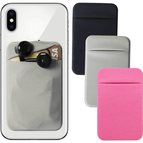 Universal Business Credit Pocket Adhesive Fashion Cell Phone Holder Card Case Sticker Phone Pouch Case For Iphone Samsung Xiaomi