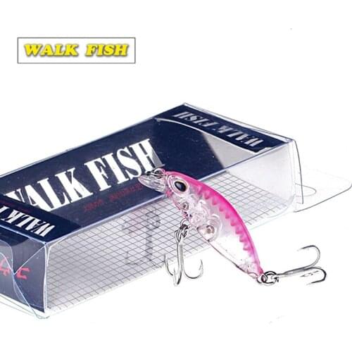 Walk Fish 1Pcs Floating Fishing Crank Bait Lure 4cm 2g Topwater Artificial Bait Hooks Crankbait Fishing Tackle