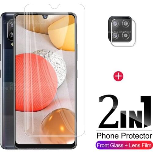 2in1 Protective Glass for Samsung Galaxy A42 A 42 42A 5G Case Camera Lens Protective Film For SamsungA42 5G Tempered Glass
