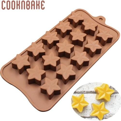 Star Silicone Chocolate Mold Cake Decorating Tool Silicone candy gummy Molds Ice Cube Mould 15 Lattices diy christmas
