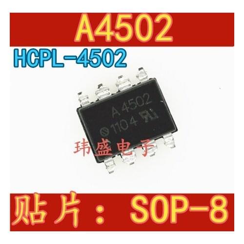 10pcs A4502 SOP-8 HCPL-4502 HCPL4502