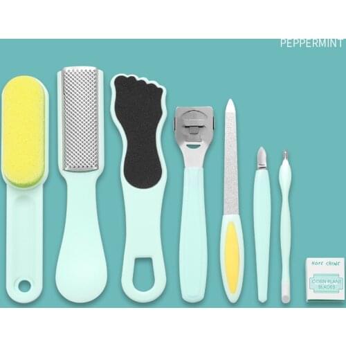 10pcs/set 10 In 1 Foot Scrubber Cleaner Professional Pedicure Tools Kit Rasp Foot File Callu Remover Feet Exfoliating Foot Care