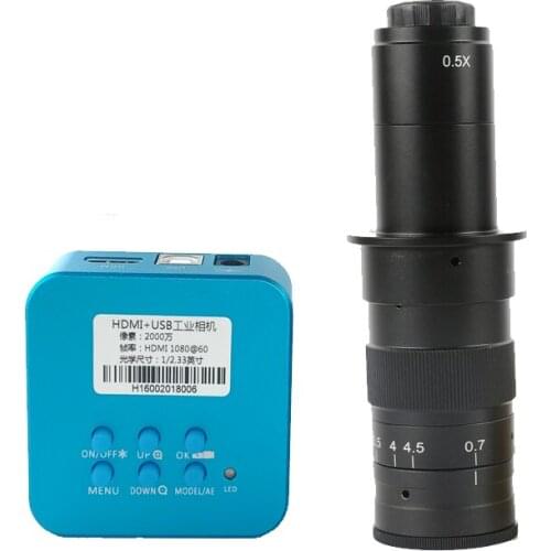 180X 300X Remote control 20MP Full HD 1080P 60FPS HDMI USB Output Industrial Microscope Camera for BAG Soldering Phone repair