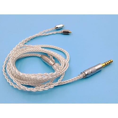 2.5mm 3.5mm 4.4mm Customized MMCX Earphones Cable HiFi 8 Strand 240 Core OCC Silver Plated Upgrading Cable