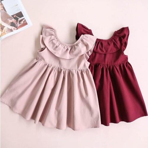 2021 Elegant Style Fashionable Flying Sleeves Womens Bow Tie Princess Party Dress Childrens Clothes Girls Lovely Costumes New