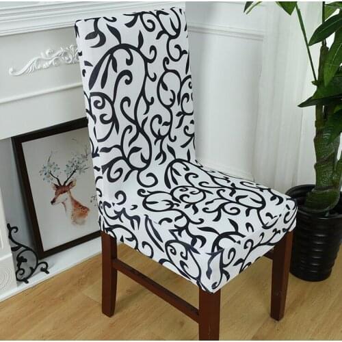 Elastic chair cover multi-color retro BLACK and white mix protective covers,hotel wedding chair cover can be washable