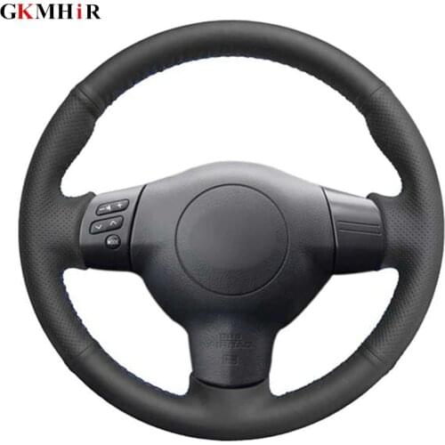DIY Black PU Artificial Leather Car Steering Wheel Cover for Toyota Corolla 2004-2006 Caldina 2002-2007 RAV4 (US) 2005