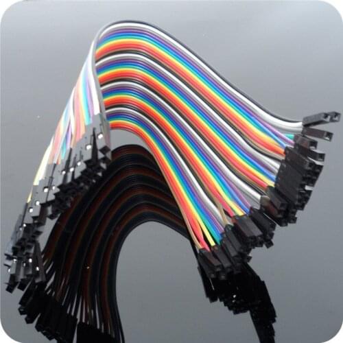 Free Shipping 40pcs dupont cable jumper wire dupont line female to female dupont line 20cm 1P-1P for arduino
