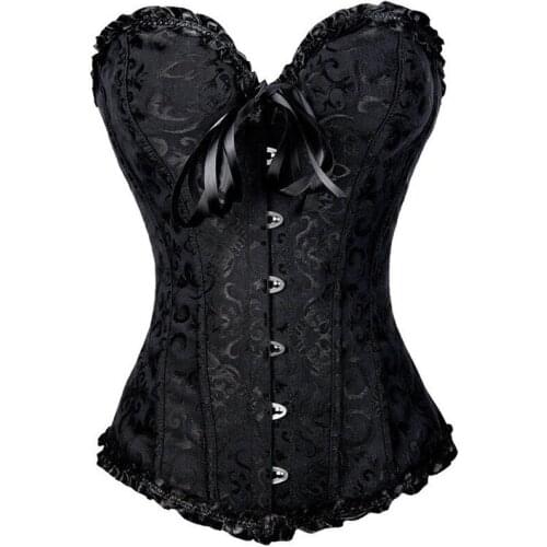 Women Steampunk clothing Gothic Plus Size Sexy Bustier Corsets Lace Up Underbust Waist Cincher Body shaper
