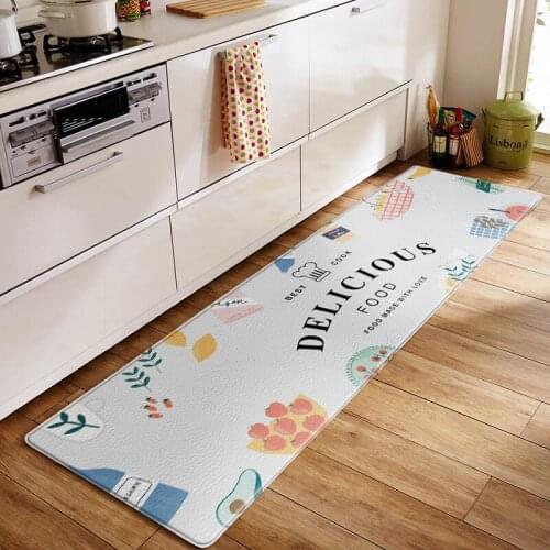 Kitchen Mats Waterproof Oil-proof Anti-skid Long Kitchen Rug Entrance Door Mat Doormat Soft Carpet Bathroom Non-slip