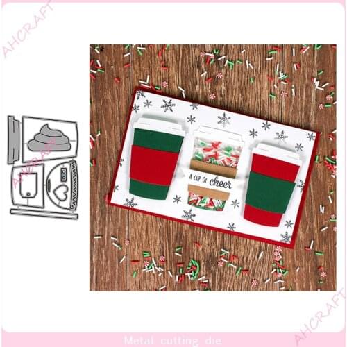 Coffee Cup Metal Cutting Dies for DIY Scrapbooking Photo Album Decorative Embossing Paper Card Crafts Die 2021