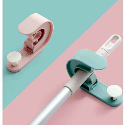 Multifunction Mop Holder With Hook Wall Mounted Mop Broom Holder Broom Hanger Bathroom Accessories Household Storage Tools