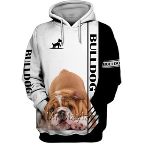 Personality Fashion Animal Pug 3D Printed Graphic Hoodie Men/Women Zip Hooded Streetwear Oversized Sweatshirt Harajuku Tops -A27