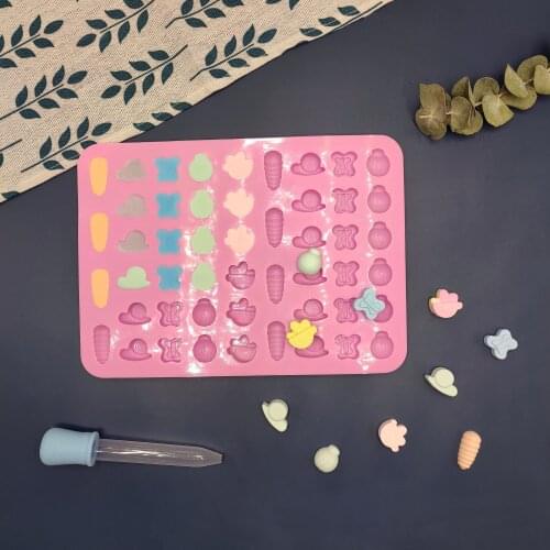 Soft candy QQ sugar silicone mold Insect butterfly snail candy mold chocolate baking mold Gift tools