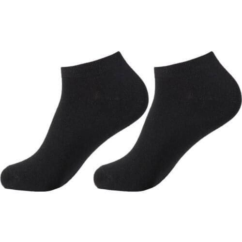 1 Pairs Men Casual Solid Color Socks Sweat-Absorbent Cotton Business Crew Socks Low Cut Socks Clothing Accessories