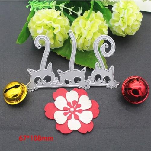 New Dies For 2020 3 Cats Metal Cutting Dies Embossing Scrapbooking Stencil Craft Cut Dies For DIY Card Handmade