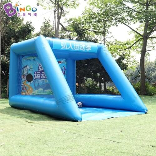 Personalized 3.5x2.5x2 Meters Inflatable Blue Football Goal For Sport Game - BG-Y0099