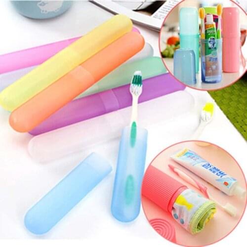 Portable Travel Toothbrush Holder Cover Toothpaste Box Camping Outdoor Household Storage Cup Box Bathroom Accessories 1piece