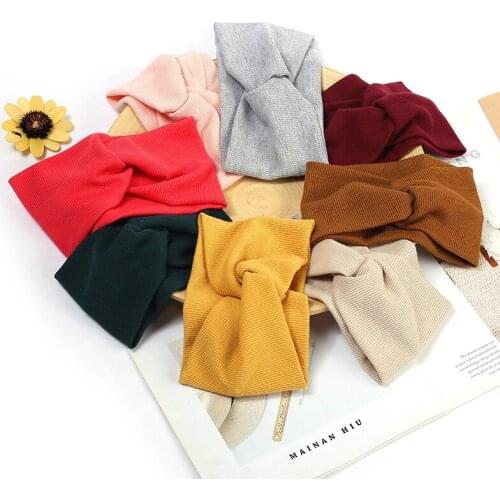 1PCS Thread Crossing Hair Holder Hairbands Fleece Bow Animal Ears Headband For Women Girls Turban Fashion Hair Accessories