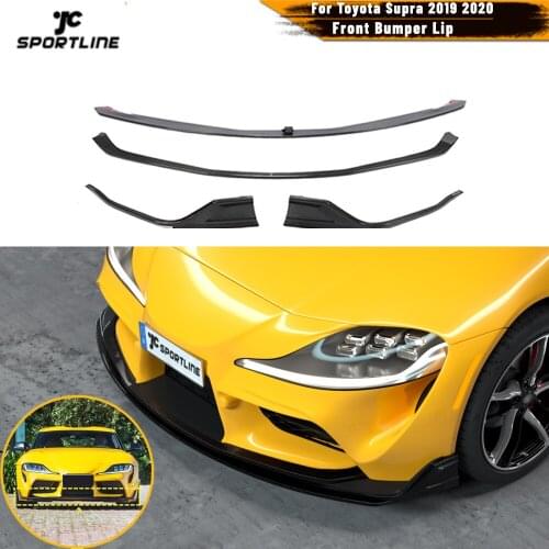 Carbon Fiber Front Bumper Lip Spoiler Splitters for Toyota Supra 2019 2020