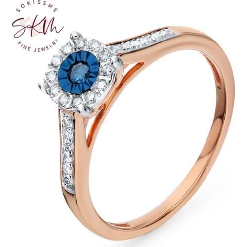SKM Fashion rings sapphire rings for women brand designer Engagement rings designer Promise Luxury Fine Jewelry