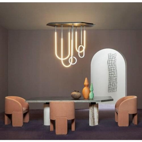 Postmodern simple acrylic living room chandelier creative design bedroom study dining room decorative lamp