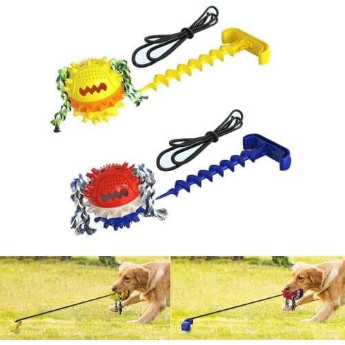 Outdoor Draw Rope Ball Dog Molar Teeth Cleaning Supplies Squeak Toys Resistant Sounding Dog Toy Pet Products Scream Chew Toys
