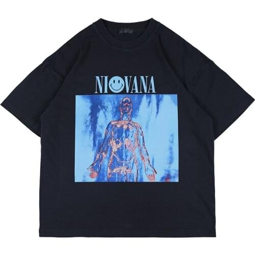 Spring and Summer New Hip-Hop Rock Style Fried Snow Retro Short-Sleeved T-Shirt Man