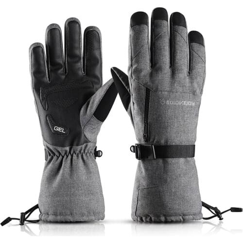 Waterproof Ski Gloves with Touchscreen Function Snowboard Thermal Gloves Warm Snowmobile Fishing Snow Gloves Men Women X378D