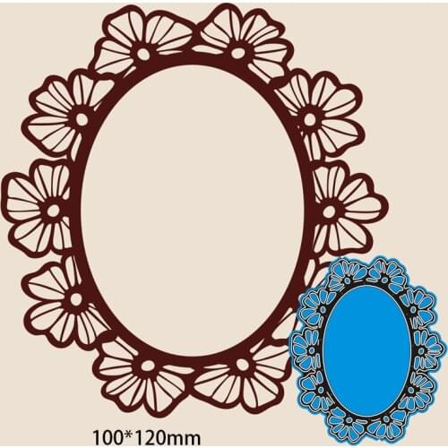 100*120mm Hollow Laser Circle New Metal Cutting DIES Stencil DIY Scrapbook Embossing Card Craft Template Paper Photo Album