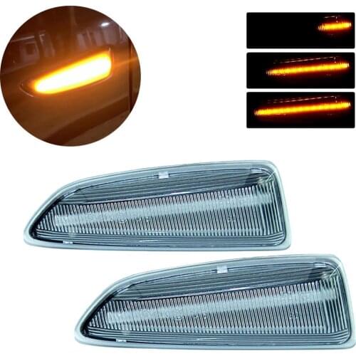 2PCS Dynamic LED Side Marker Lights 12V Flowing Turn Signal Light Side Repeater Lamp Panel Lamp for Opel