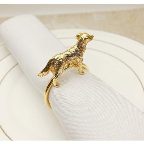 6pcs/lot New hotel napkin ring Christmas metal napkin buckle animal napkin ring suitable for wedding decoration