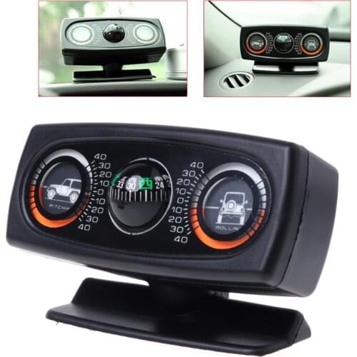 3 In 1 Car Compass Inclinometer Angle Slope Level Meter Finder Gradient Balancer