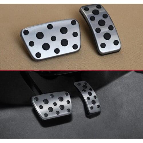 Car Styling Non-Slip Stainless Steel Accessories For Toyota Camry Highlander Lexus ES RX Gas Brake Foot Pedal Kits Cover Overlay