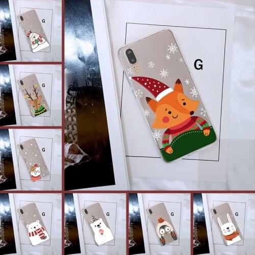 Phone Case For Huawei P8 P9 P10 P20 Lite 2017 Christmas Cat Silicone Soft Back Cover For Huawei P9 P10 Plus P20 Lite Pro P Smart