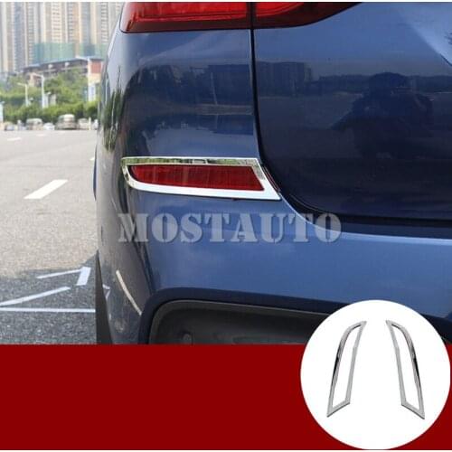 For BMW X3 G01 ABS Chrome Rear Tail Fog Light Lamp Trim Cover 2018-2020 2pcs Car Accessories Interior Car Decor Car Trim