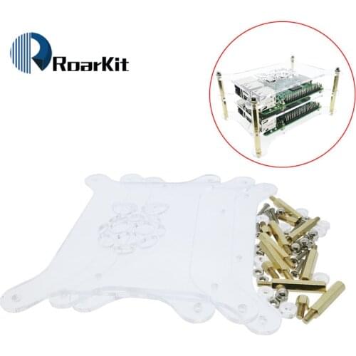 2-layer 4-layer Transparent Acrylic Case Clear Shell Enclosure with Logo for Raspberry Pi 2 Model B & Raspberry Pi 3 B plus DIY