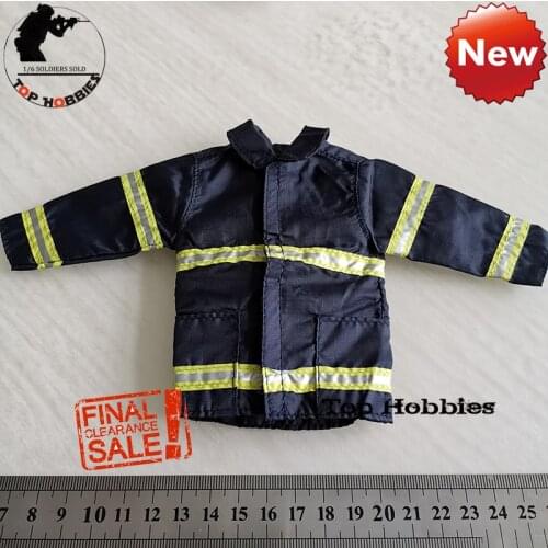 1 6 Scale Action Figure Accessory Man body 1/6 Fire Coat Suit Fireman Overalls Jacket Clothes Model Fit 12Inch Body Doll Figure