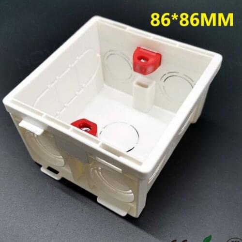 FRON High Quality 86 Type Mounting Back Box Adjustable Inner Cassette For Wall Switch Socket White PVC Darkbox 86mm