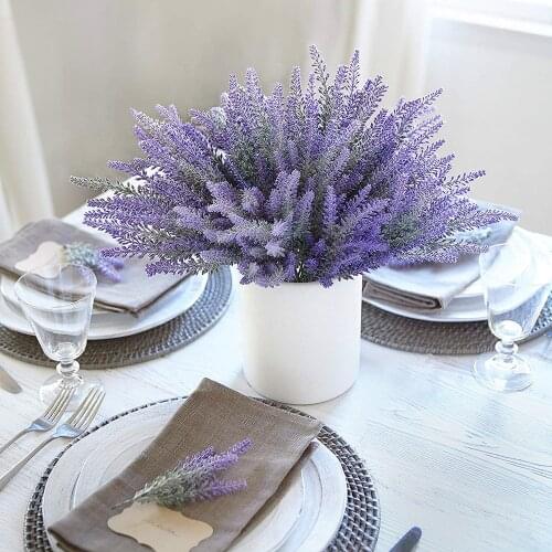 1 PCS Artificial Lavender Flowers Fake Plants Silk Artificial Flowers Home Party Wedding Decor Romantic Provence Fake Lavender