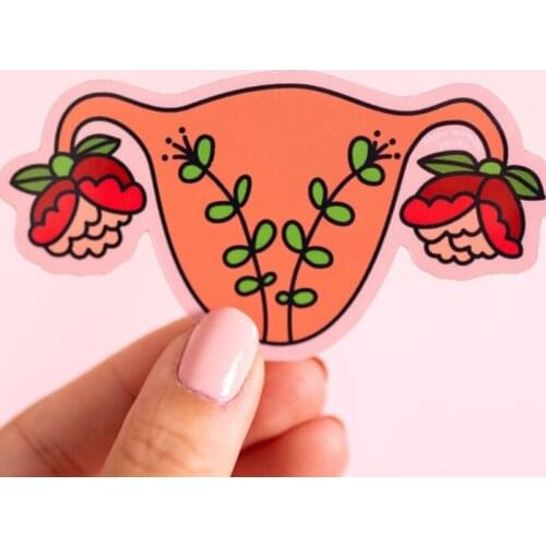 Uterus Enamel Pin Feminist Art- Blooming Uterus Feminist Gift Cuterus Women' Rights Reproductive Rights Girl Power Art IL39FI