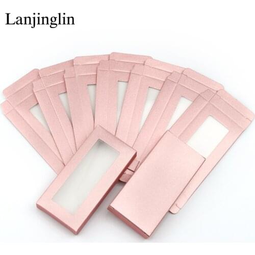 10Pcs Lash Box Packaging Wholesale Empty Paper Lashes Case 12 Colors Eyelash Packaging Box Wholesale Eyelash Boxes in Bulk