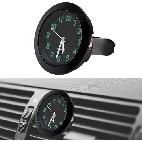 LEEPEE Watch Car Decoration Mini Mechanics Black Silver Ornaments Car Clock For Auto Home Quartz Car Air Vent Clip Clock