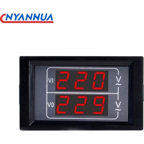 Mini Digital voltmeter For Voltage Regulator Transformer Measuring Voltage AC80-500V Two Independent Digital Voltmeters