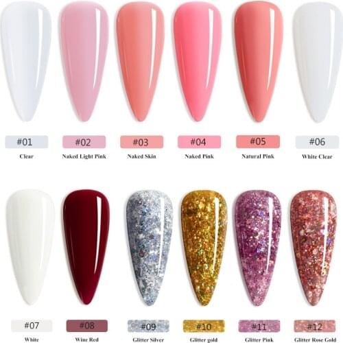 Poly Nail UV Gel Kit LED Lamp False Nail Extension Builder Set Acrylic Solution Lacquer Base Top Coat Polish Manicure Set