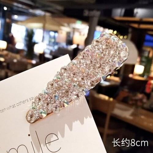 New Super Flashing Color Full Diamond Side Clip Ins Explosion Hairpin Bangs Clip Hair Accessories Luxury Headdress
