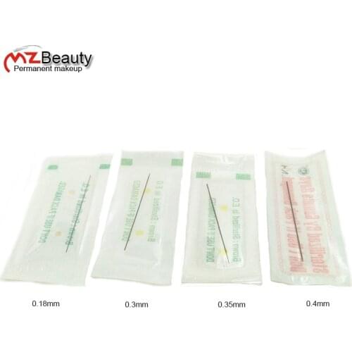 R1Tattoo needles permanent makeup machine needle Sterilized Disposable dia 0.18mm 0.3mm 0.35mm 0.4mm MZ Beauty agujas naalden