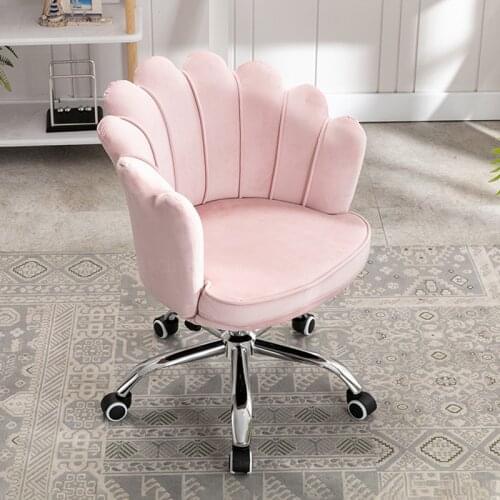 Company Lift and Swivel Office Chair Computer Chair Petals Living Room Sofa Chair Pink Bedroom Single Sofa Chairs Dresser Chair
