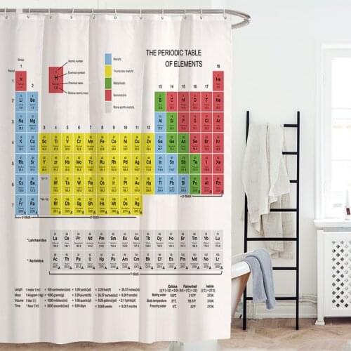 Creative Polyester Periodic Table Shower Curtain Bathroom Curtain Waterproof Bath Screens size 180x180cm/150*180cm Home Decor